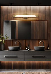 Chase 1 Light 33" Vanity in Modern Gold in a room setting