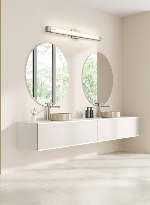 Chase 1 Light 43" Vanity in Brushed Nickel in a room setting