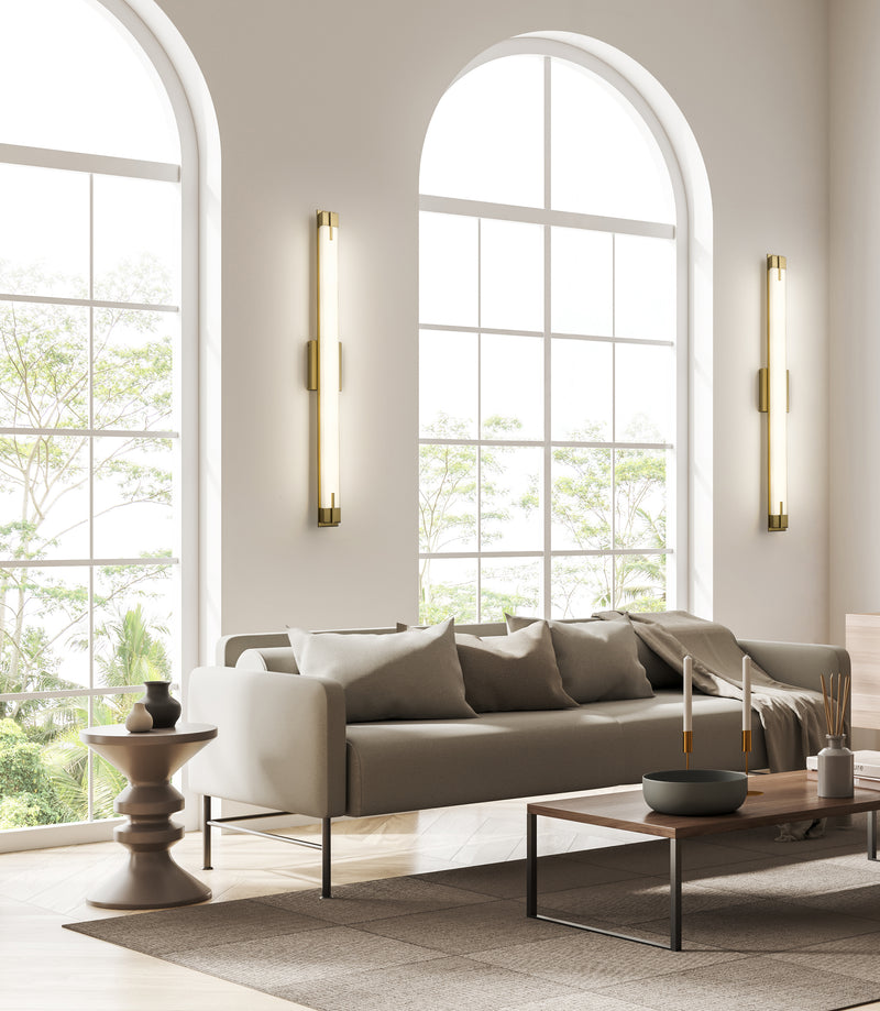 Chase 1 Light 43" Vanity in Modern Gold in a room setting