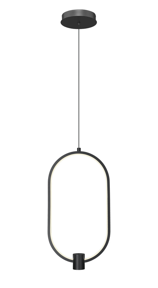Saros 1 Light 10.25" Pendant in Matte Black