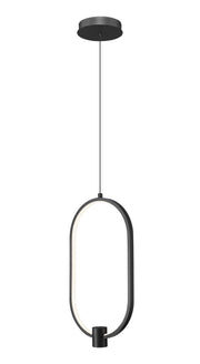 Saros 1 Light 10.25" Pendant in Matte Black