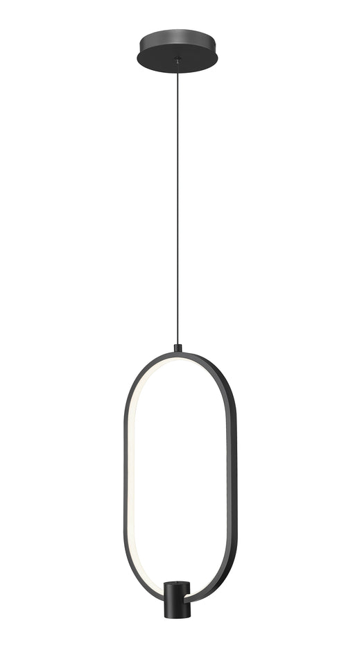Saros 1 Light 10.25" Pendant in Matte Black