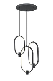 Saros 1 Light 16.25" Pendant in Matte Black