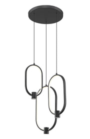 Saros 1 Light 16.25" Pendant in Matte Black