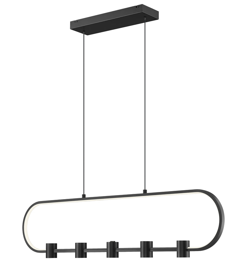 Saros 1 Light 42" Linear Pendant in Matte Black