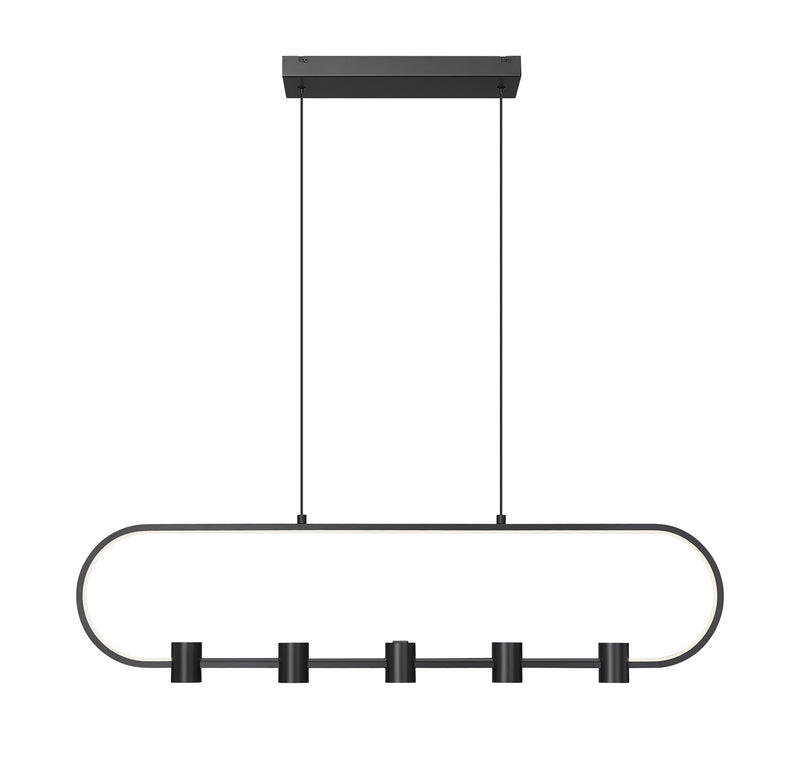 Saros 1 Light 42" Linear Pendant in Matte Black