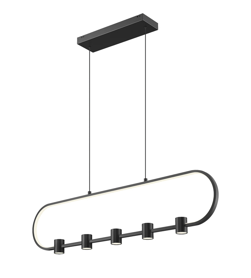 Saros 1 Light 42" Linear Pendant in Matte Black