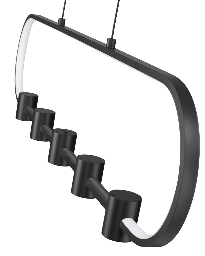 Saros 1 Light 42" Linear Pendant in Matte Black