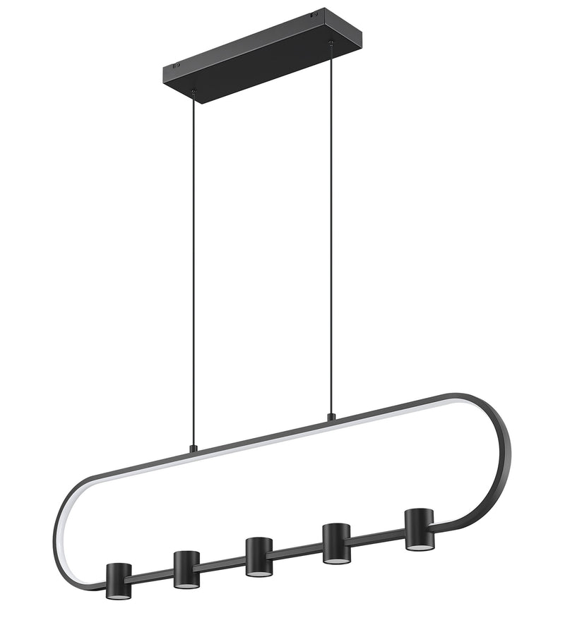 Saros 1 Light 42" Linear Pendant in Matte Black