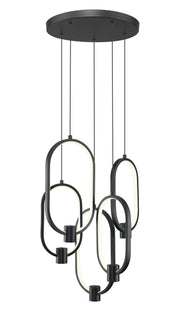 Saros 1 Light 18.25" Pendant in Matte Black