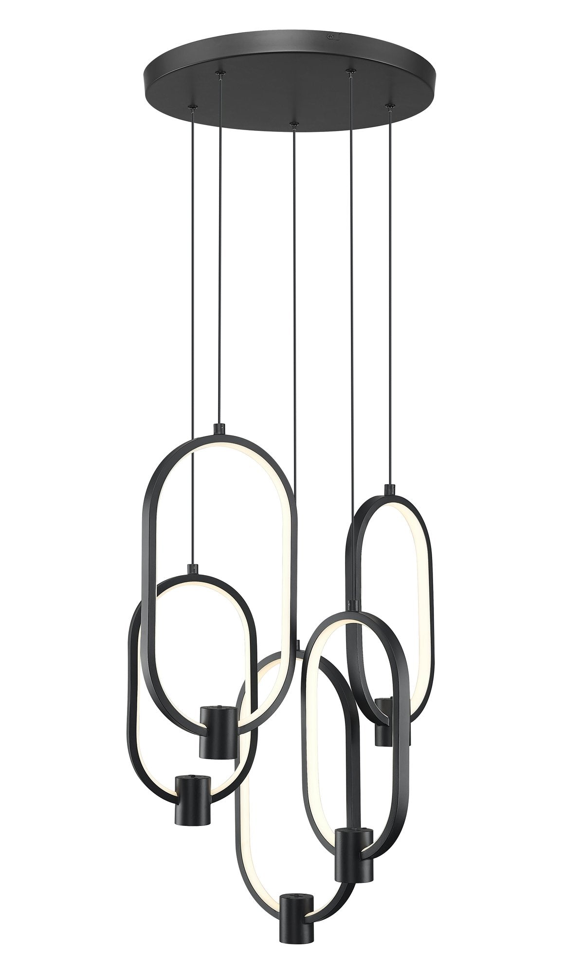 Saros 1 Light 18.25" Pendant in Matte Black