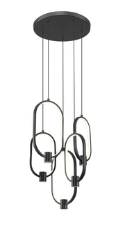Saros 1 Light 18.25" Pendant in Matte Black