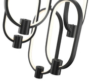 Saros 1 Light 18.25" Pendant in Matte Black