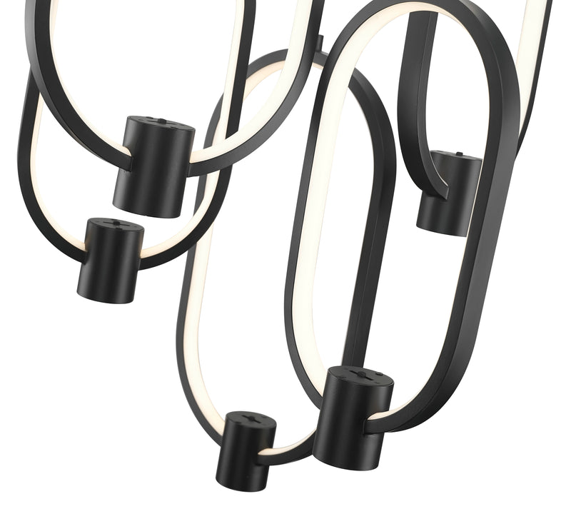 Saros 1 Light 18.25" Pendant in Matte Black