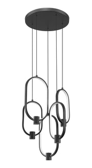 Saros 1 Light 18.25" Pendant in Matte Black