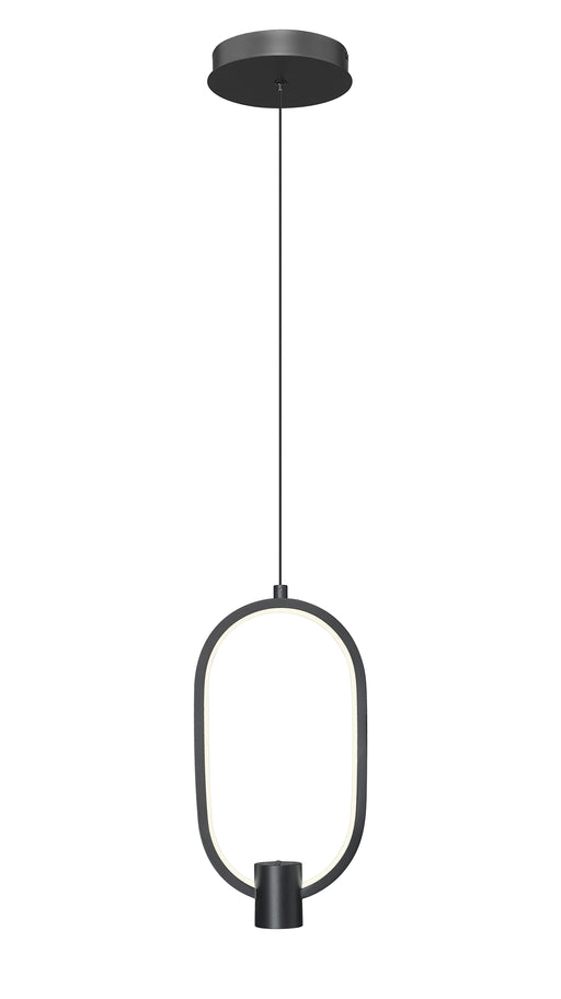 Saros 1 Light 7.25" Pendant in Matte Black