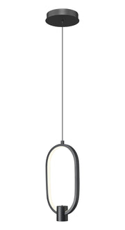Saros 1 Light 7.25" Pendant in Matte Black