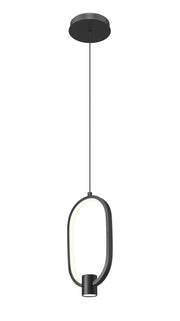 Saros 1 Light 7.25" Pendant in Matte Black