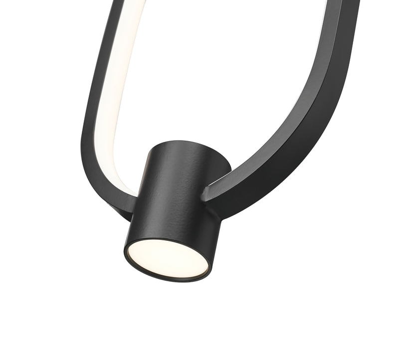 Saros 1 Light 7.25" Pendant in Matte Black