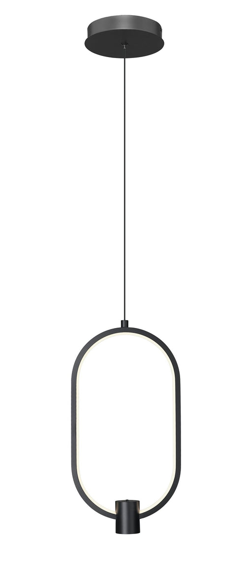 Saros 1 Light 8.75" Pendant in Matte Black