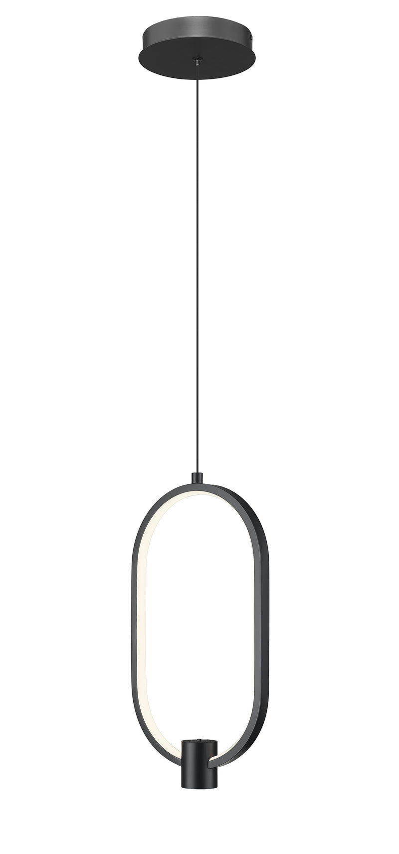Saros 1 Light 8.75" Pendant in Matte Black