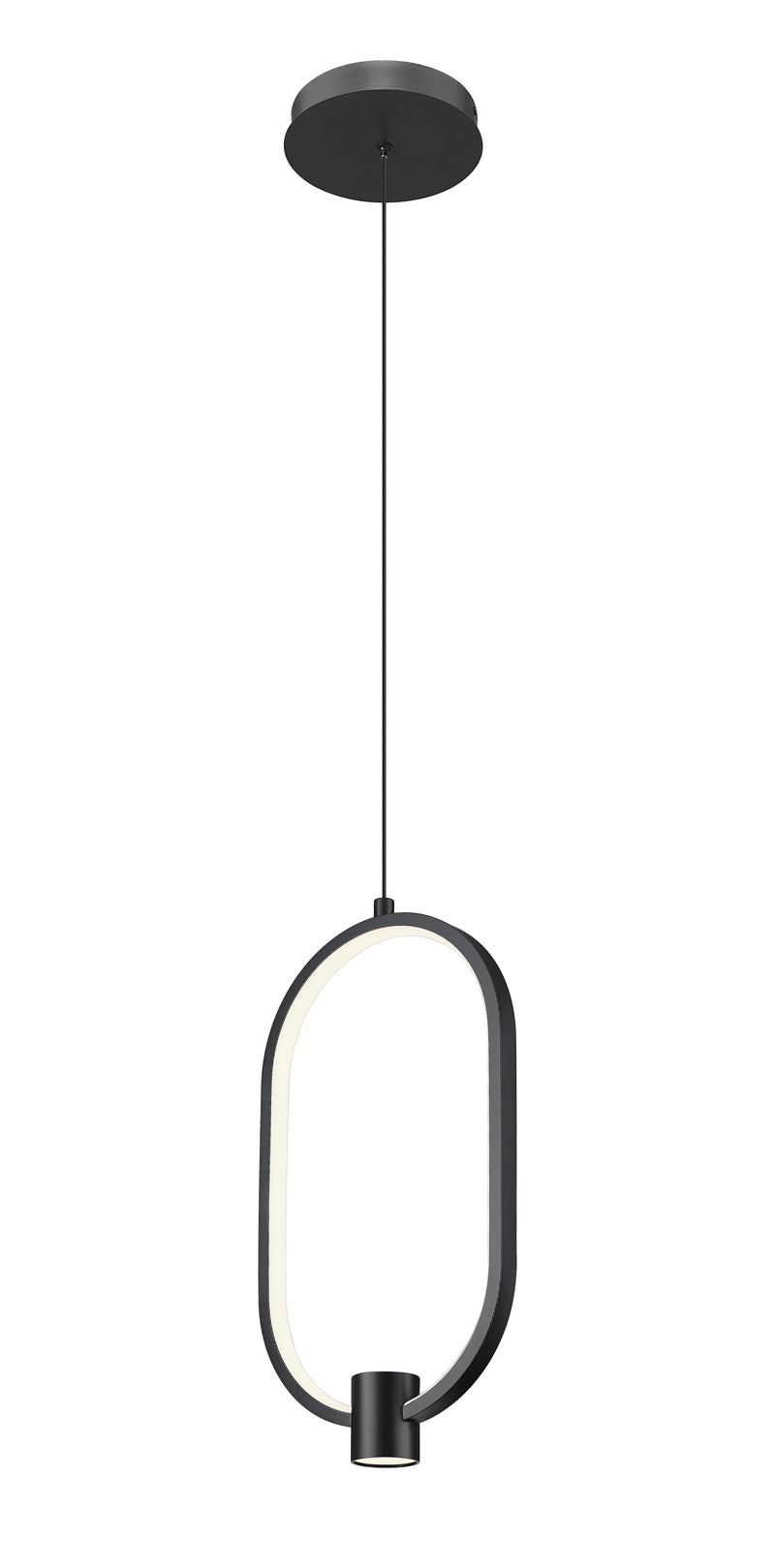Saros 1 Light 8.75" Pendant in Matte Black