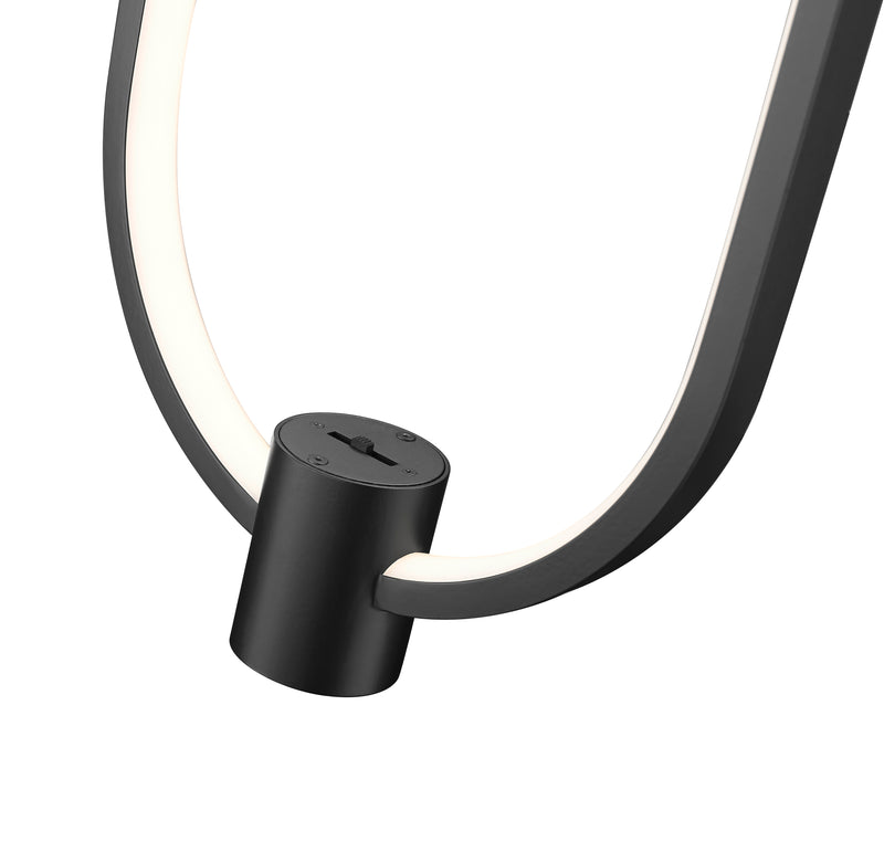 Saros 1 Light 8.75" Pendant in Matte Black