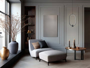 Saros 1 Light 8.75" Pendant in Matte Black in a room setting