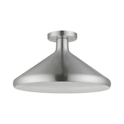 Geneva Cone Semi-Flush Mount in Brushed Aluminum