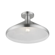 Geneva Cone Semi-Flush Mount in Brushed Aluminum