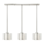 Hilliard 3-Light Linear Pendant in Brushed Nickel