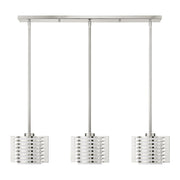 Hilliard 3-Light Linear Pendant in Brushed Nickel