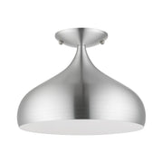Amador 11.75" Semi-Flush Mount in Brushed Aluminum
