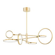 Saturn Chandelier in Aged Brass
