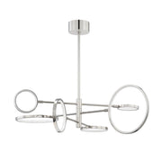 Saturn Chandelier in Polished Nickel