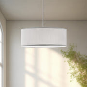 Gregory 20" 3-Light Pendant in White