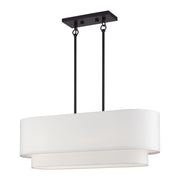 Manorwood 3-Light Medium Linear Chandelier in Bronze