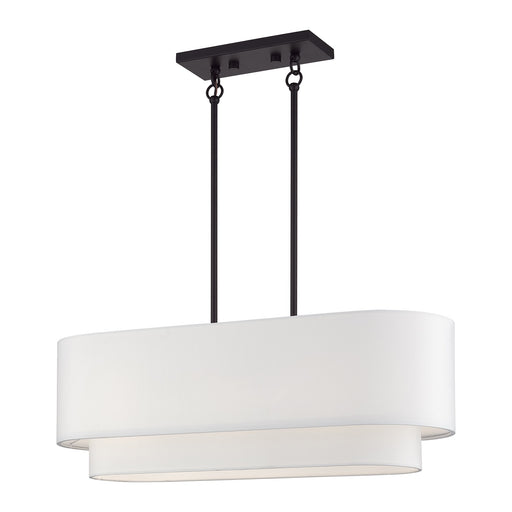 Manorwood 3-Light Medium Linear Chandelier in Bronze