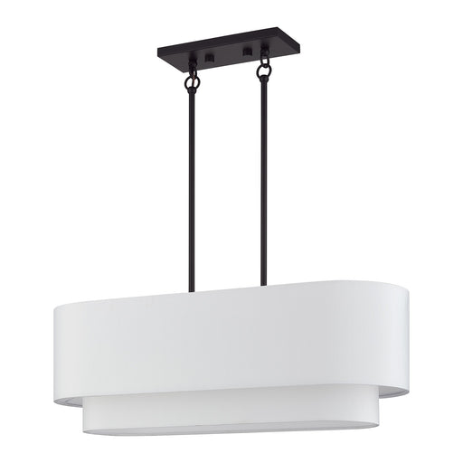 Manorwood 3-Light Medium Linear Chandelier in Bronze