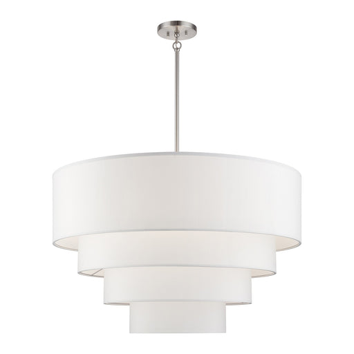 Manorwood 8-Light 35" Chandelier in Brushed Nickel