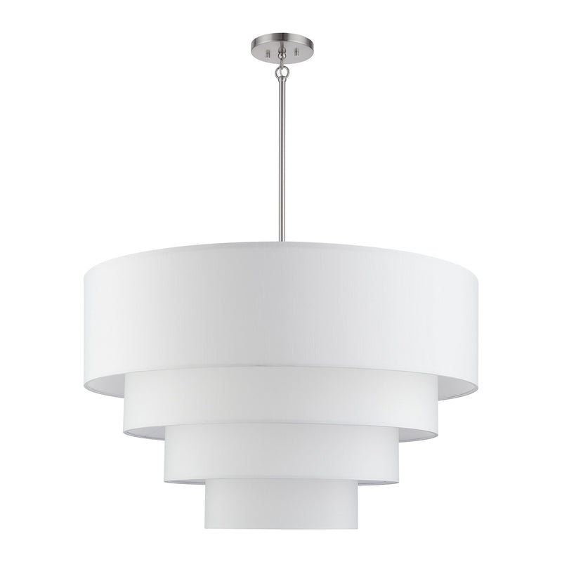 Manorwood 8-Light 35" Chandelier in Brushed Nickel