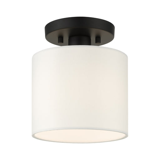 Meridian Petite Semi-Flush Mount in Black