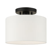 Meridian Small Semi-Flush Mount in Black