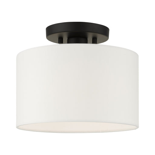 Meridian Small Semi-Flush Mount in Black