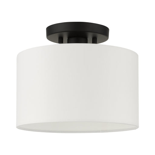 Meridian Small Semi-Flush Mount in Black