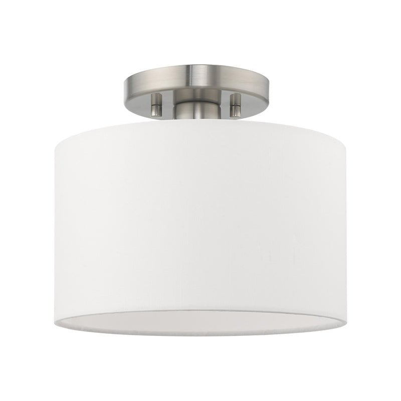 Meridian Small Semi-Flush Mount in Brushed Nickel