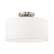 Meridian Medium Semi-Flush Mount in Brushed Nickel