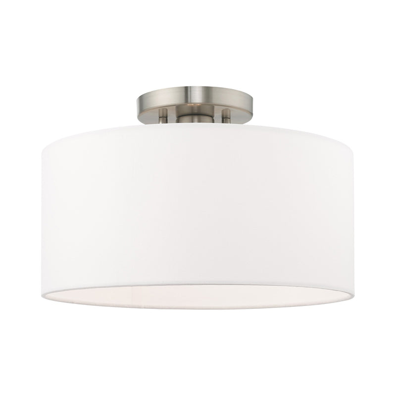 Meridian Medium Semi-Flush Mount in Brushed Nickel