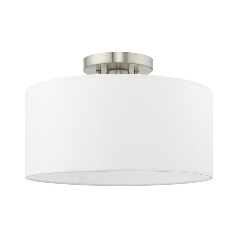 Meridian Medium Semi-Flush Mount in Brushed Nickel