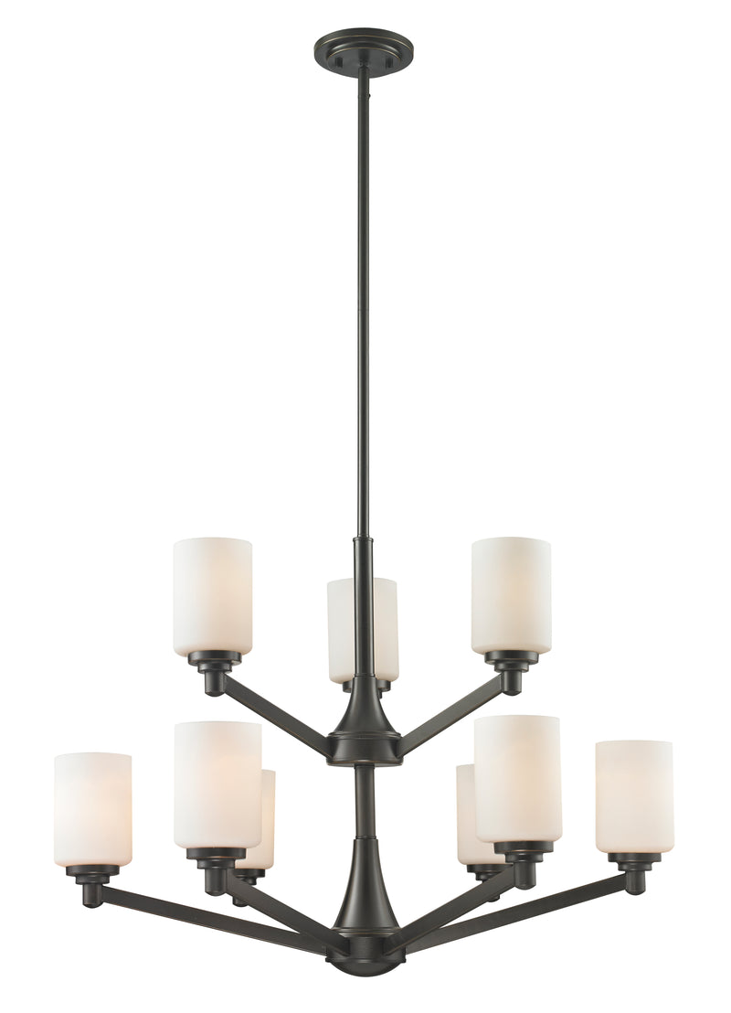 Montego 9 Light 31.125" Chandelier in Coppery Bronze